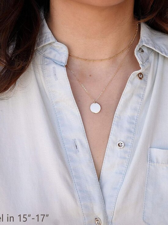 Layered Heart Necklace Pendant Handmade 18k Gold Plated Dainty Gold Choker Arrow - Picture 6 of 7